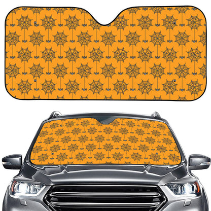 Halloween Spider Web Pattern Print Car Windshield Sun Shade