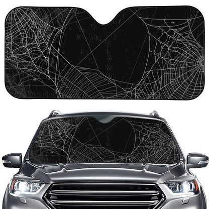 Halloween Spider Web Print Car Windshield Sun Shade
