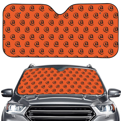 Halloween Spiral Pattern Print Car Windshield Sun Shade