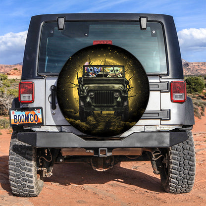 Halloween Stitch Baby Yoda Ride Jeep Funny Moonlight Car Spare Tire Cover
