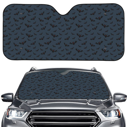 Halloween Vampire Bat Pattern Print Car Windshield Sun Shade