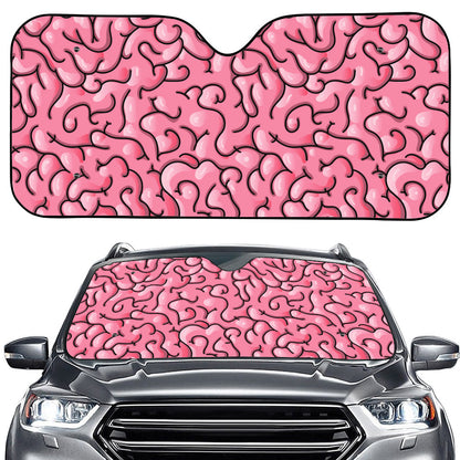 Halloween Zombie Brain Print Car Windshield Sun Shade