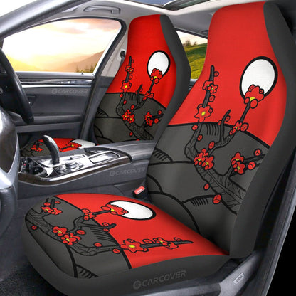Hanafuda Day Red Car Seat Covers Custom Car Interior Accessories