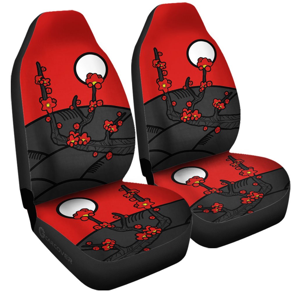 Hanafuda Day Red Car Seat Covers Custom Car Interior Accessories