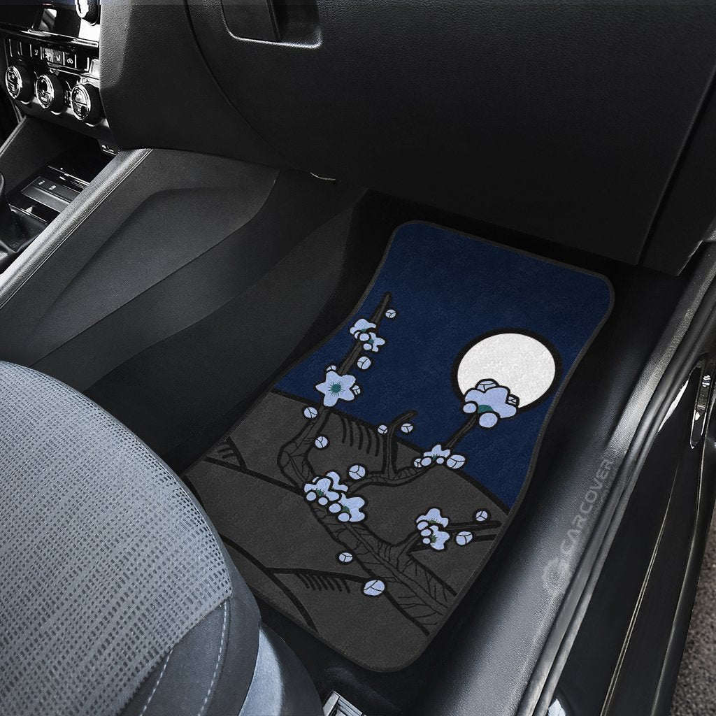 Hanafuda Night Blue Car Floor Mats Custom Car Interior Accessories