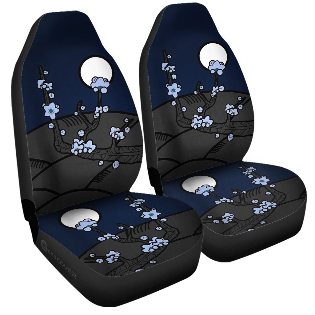 Hanafuda Night Blue Car Seat Covers Custom Car Interior Accessories