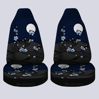 Hanafuda Night Blue Car Seat Covers Custom Car Interior Accessories