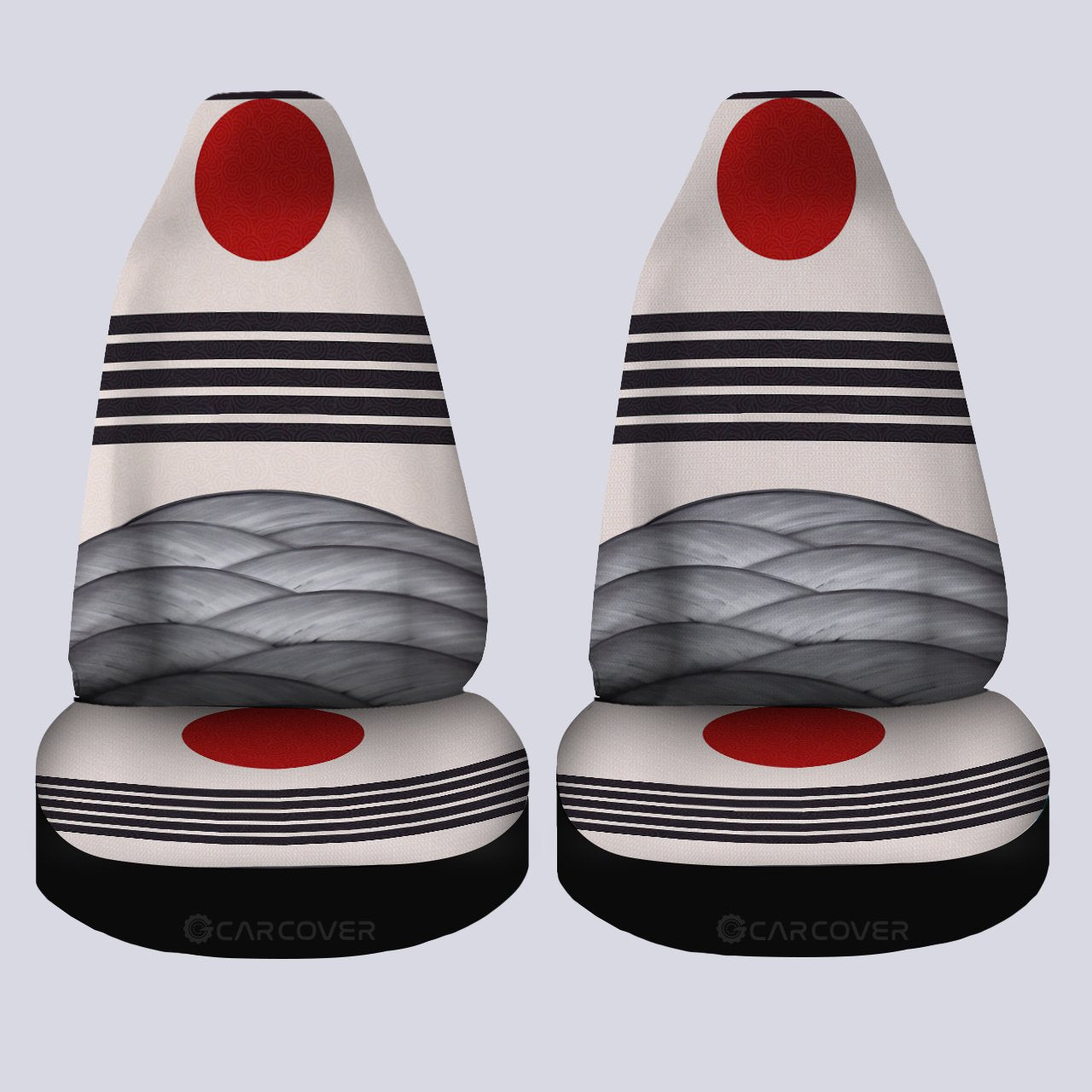 Hanafuda Rising Sun Car Seat Covers Custom Car Interior Accessories
