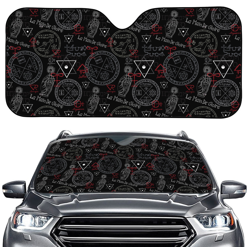 Hand Of Glory Black Magic Witch Print Car Windshield Sun Shade