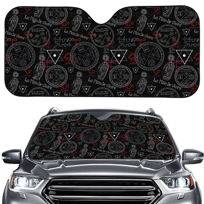 Hand Of Glory Black Magic Witch Print Car Windshield Sun Shade