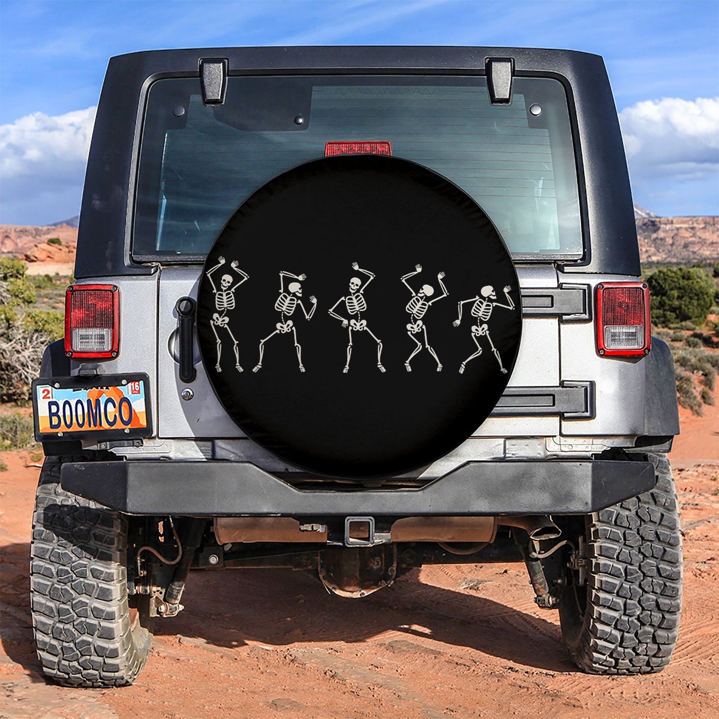 Happy Dance Skull Car Spare Tire Cover