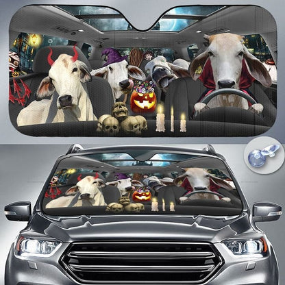 Happy Halloween Brahman Car 3D Printed Sun Shade