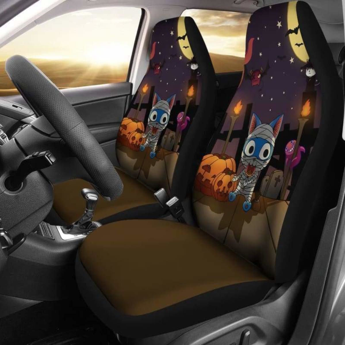 Happy Halloween Fairy Tail Car Seat Covers Universal Fit 051312