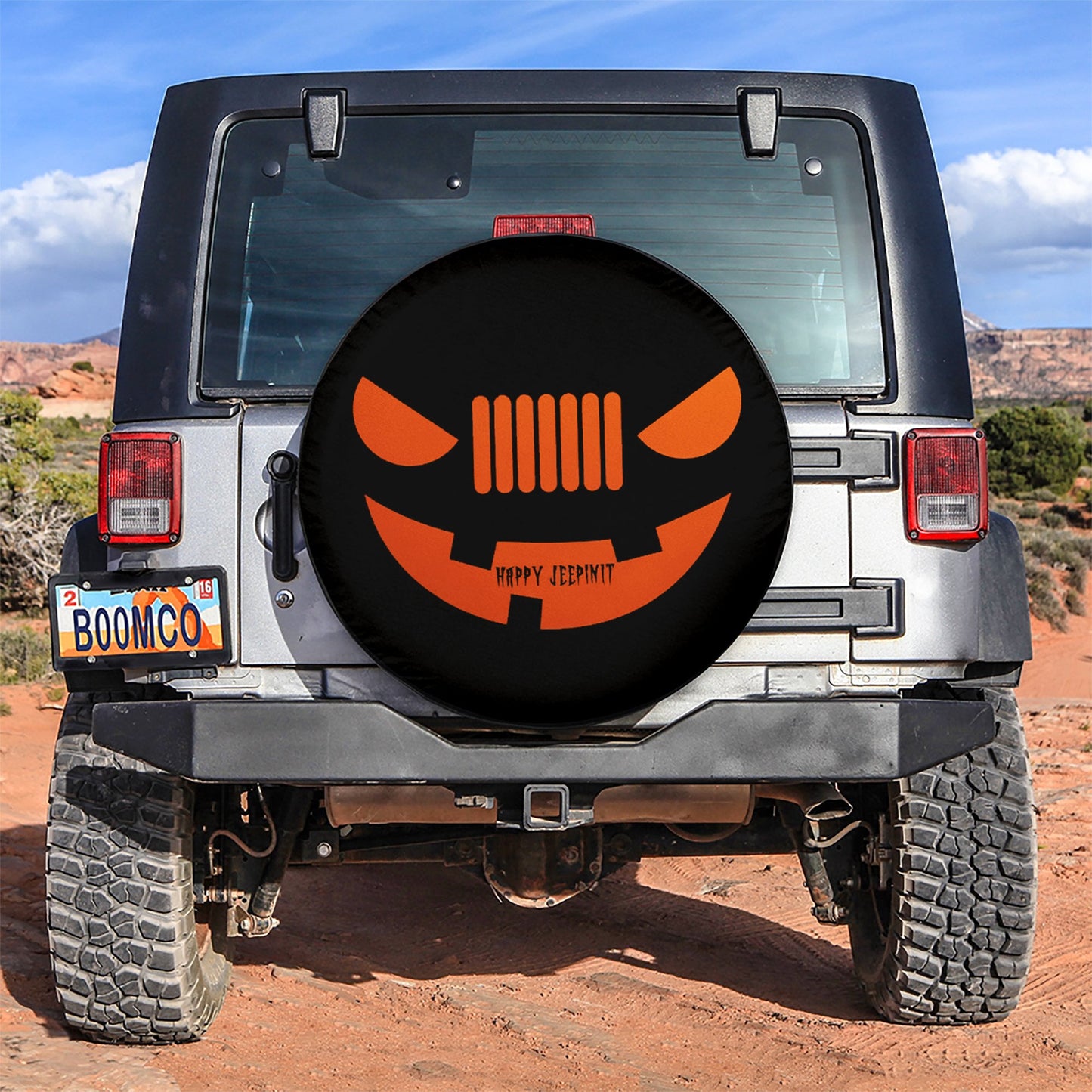 Happy Jeepinit Halloween Jeep Car Spare Tire Cover