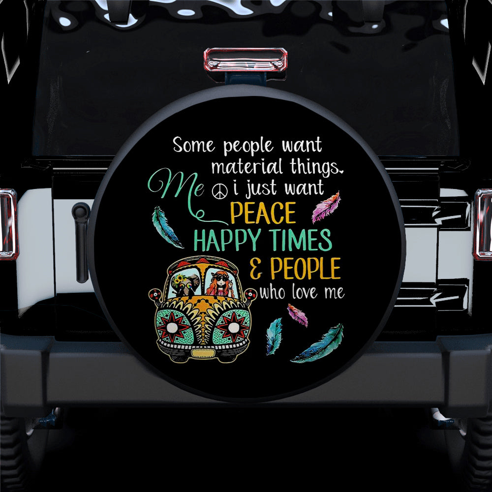 Happy Times And People Hippie Elephant Car Spare Tire Cover