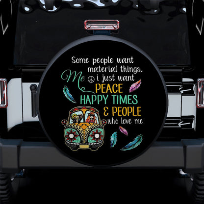 Happy Times And People Hippie Elephant Car Spare Tire Cover