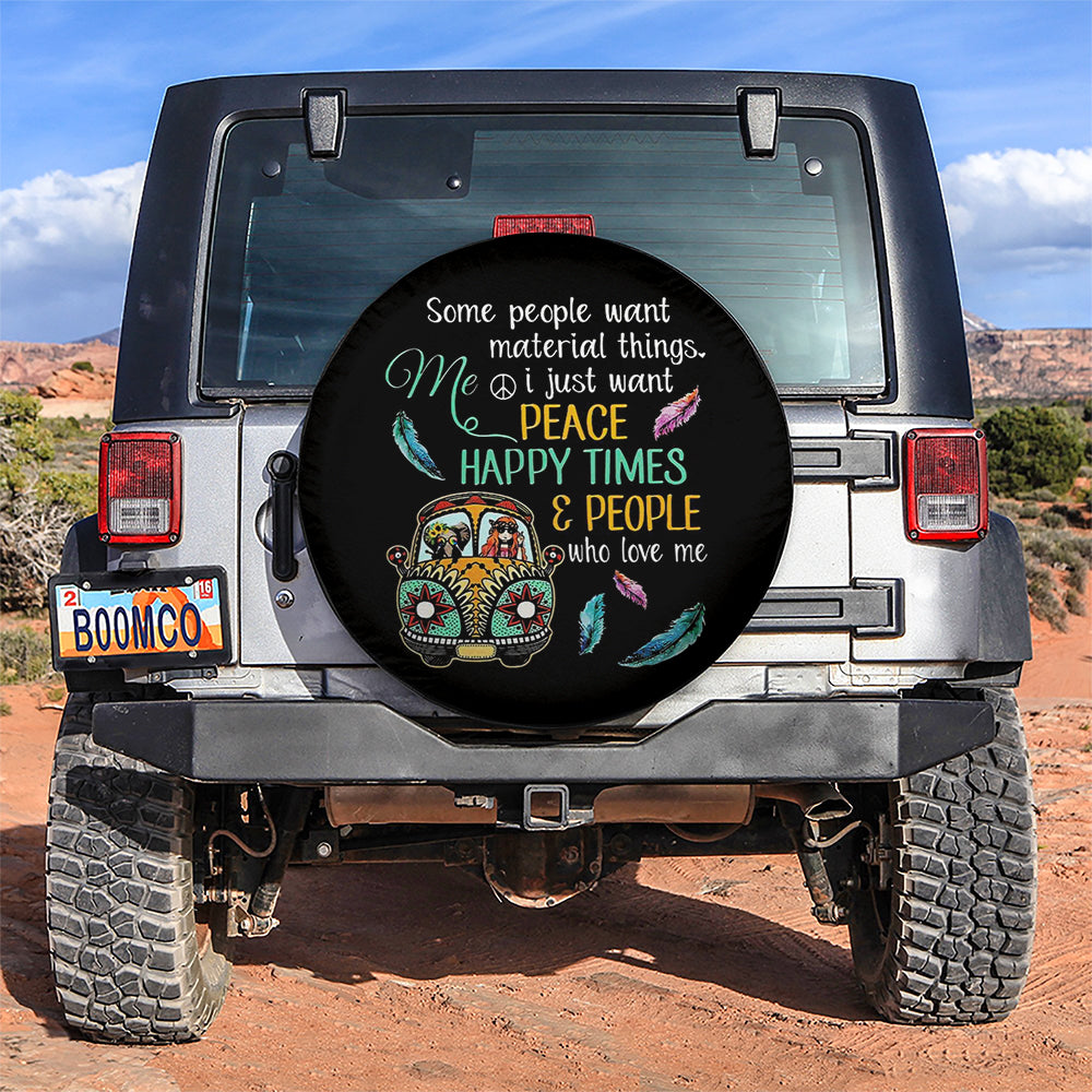 Happy Times And People Hippie Elephant Car Spare Tire Cover