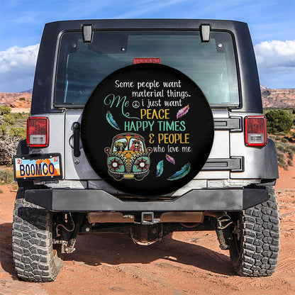 Happy Times And People Hippie Elephant Car Spare Tire Cover