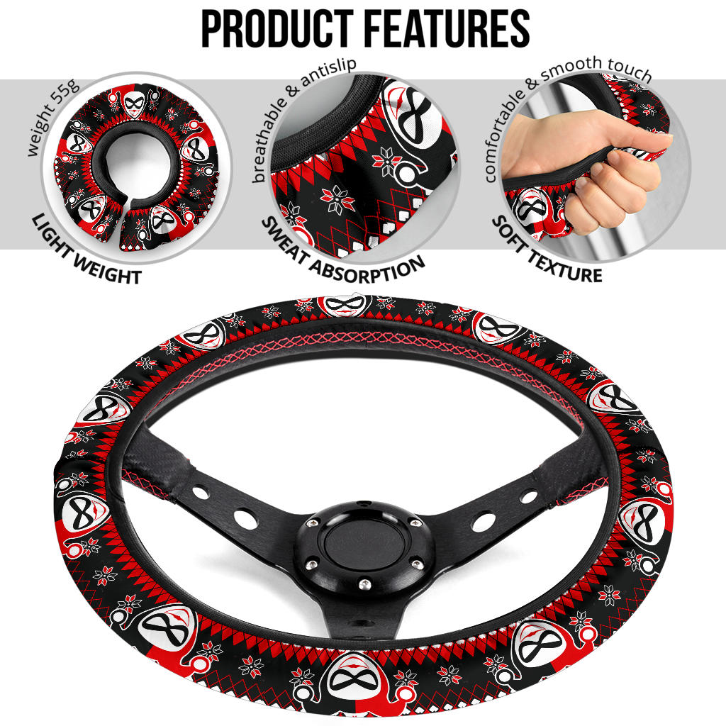 Harley Quinn Art Christmas Premium Custom Car Steering Wheel Cover