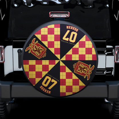 Harry Potter Pattern Gryffindor Lion Red Car Spare Tire Cover