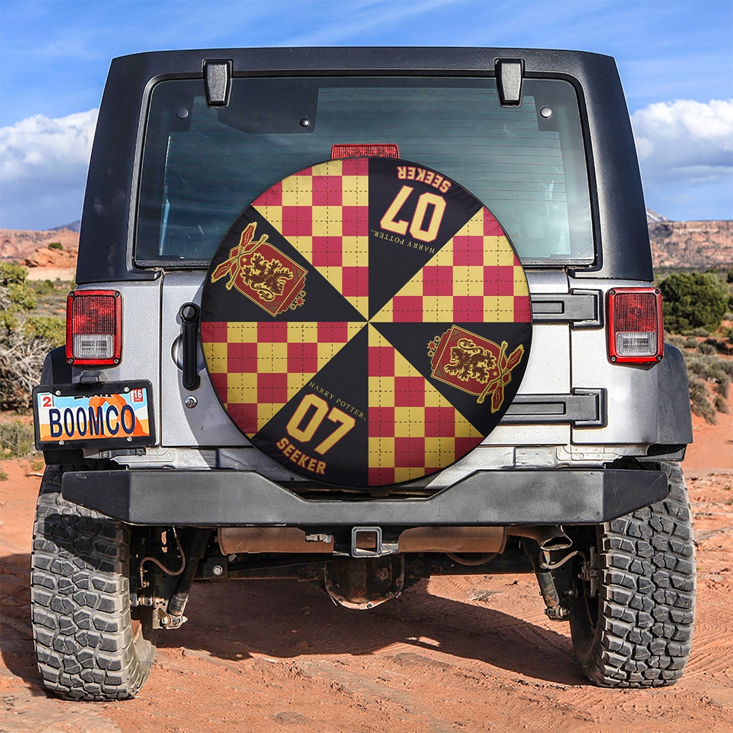 Harry Potter Pattern Gryffindor Lion Red Car Spare Tire Cover