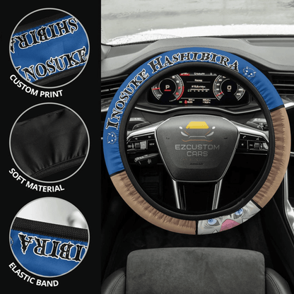 Hashibira Inosuke Anime Steering Wheel Cover Custom Anime Demon Slayer Car Accessories