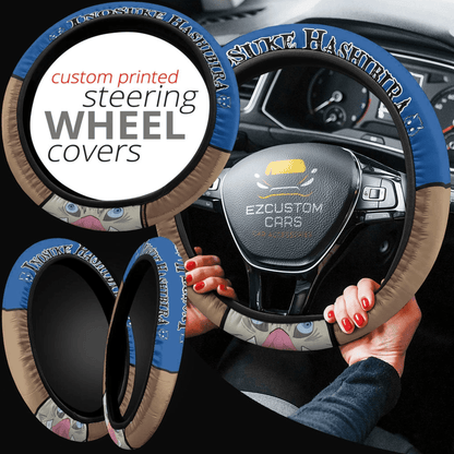 Hashibira Inosuke Anime Steering Wheel Cover Custom Anime Demon Slayer Car Accessories