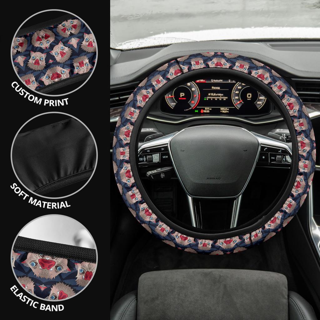 Hashibira Inosuke Demon Slayer Anime Car Steering Wheel Cover 5