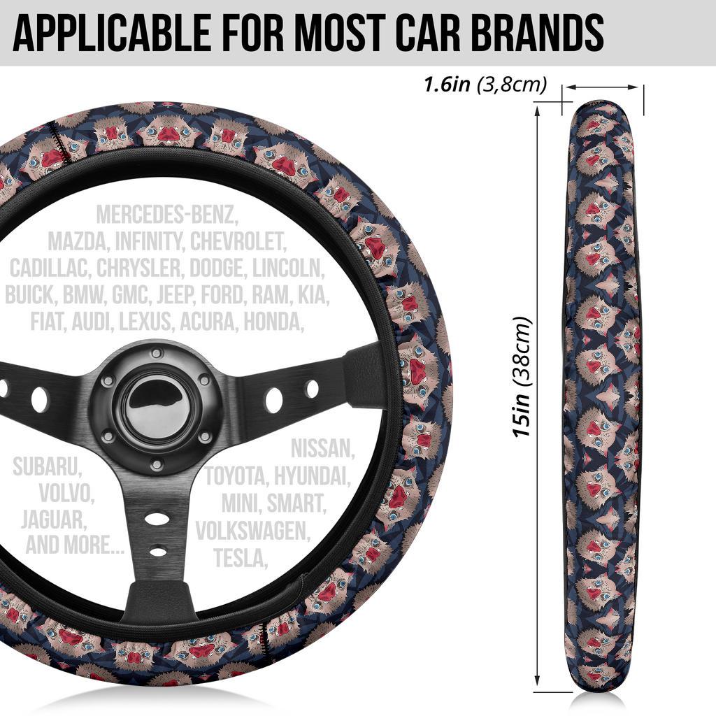 Hashibira Inosuke Demon Slayer Anime Car Steering Wheel Cover 5