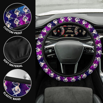 Hashibira Inosuke Demon Slayer Anime Premium Custom Car Steering Wheel Cover 1