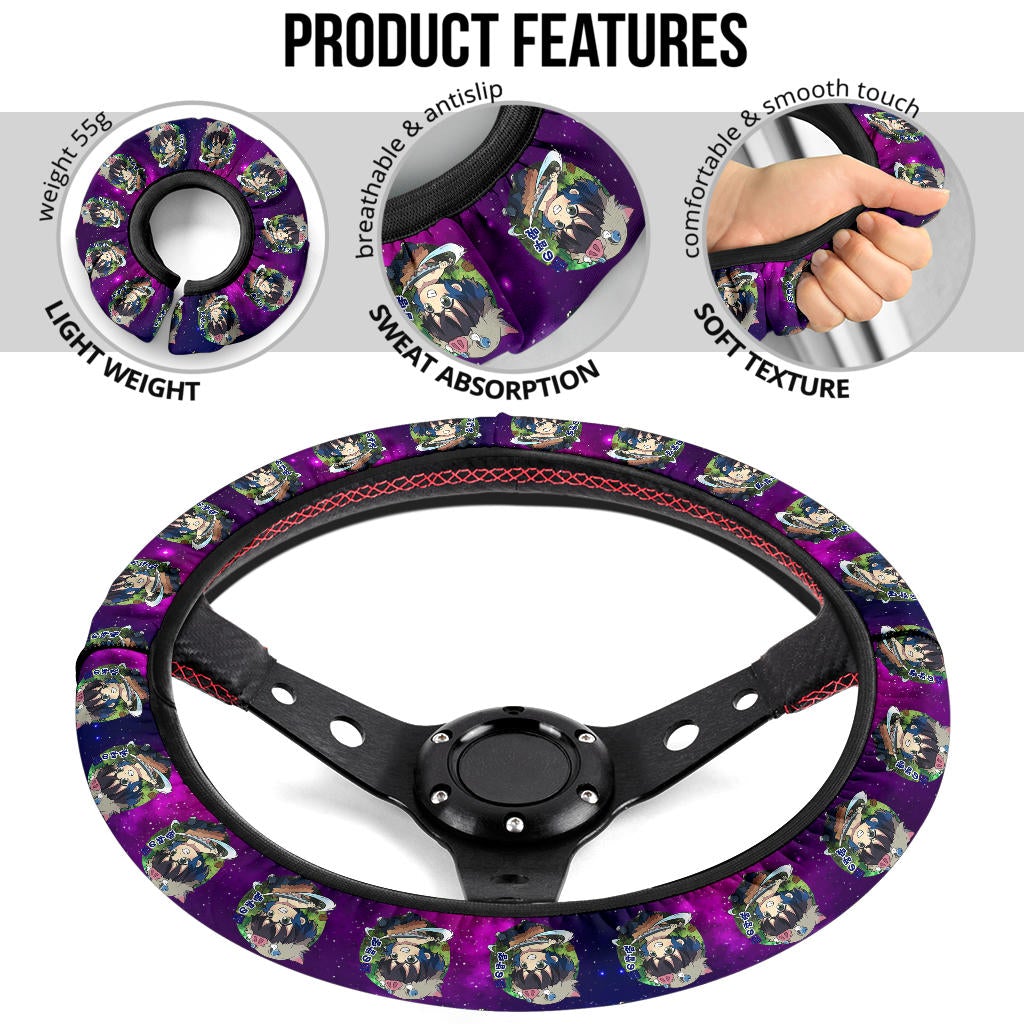 Hashibira Inosuke Demon Slayer Anime Premium Custom Car Steering Wheel Cover 2