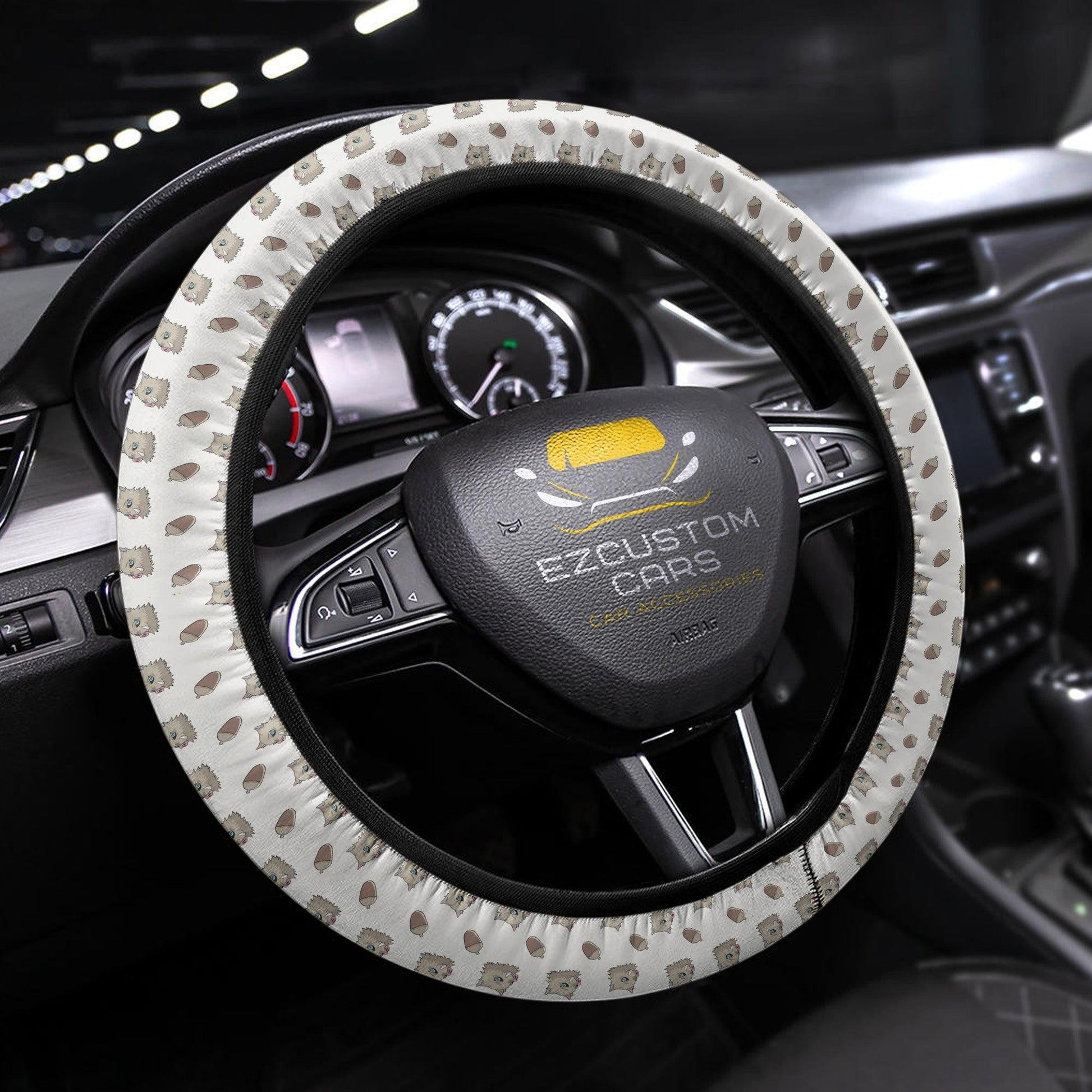 Hashibira Inosuke Demon Slayers Anime Steering Wheel Cover Anime Car Accessorries