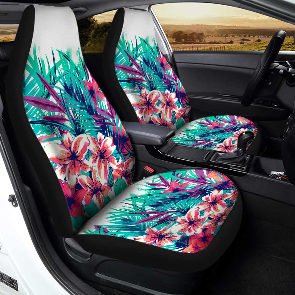 Hawaii Car Seat Covers Custom Tropical Floral Car Accessories