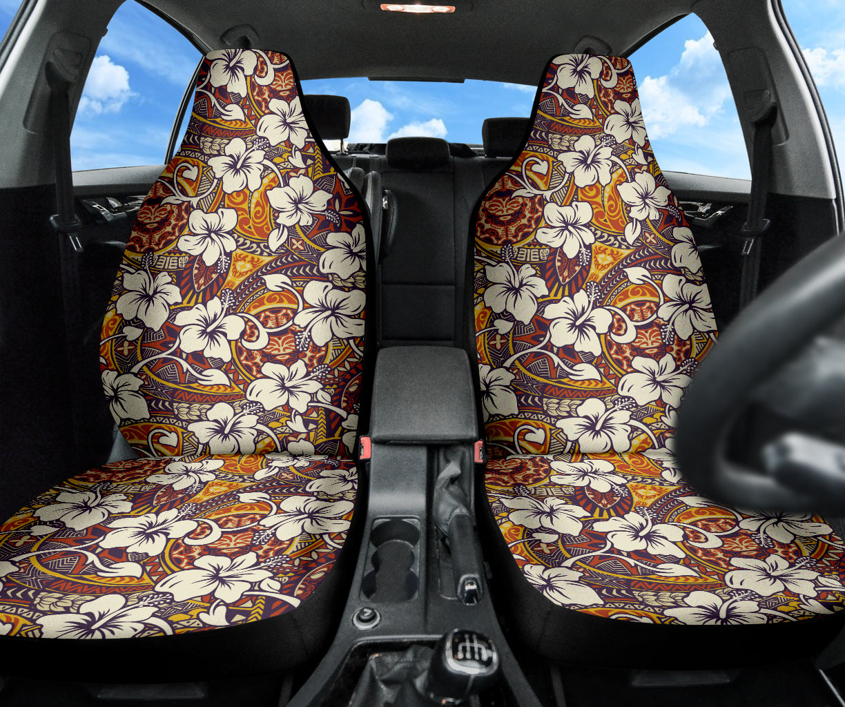 Hawaii Flower Pattern Car Seat Covers Car Accessories Ci220421-08