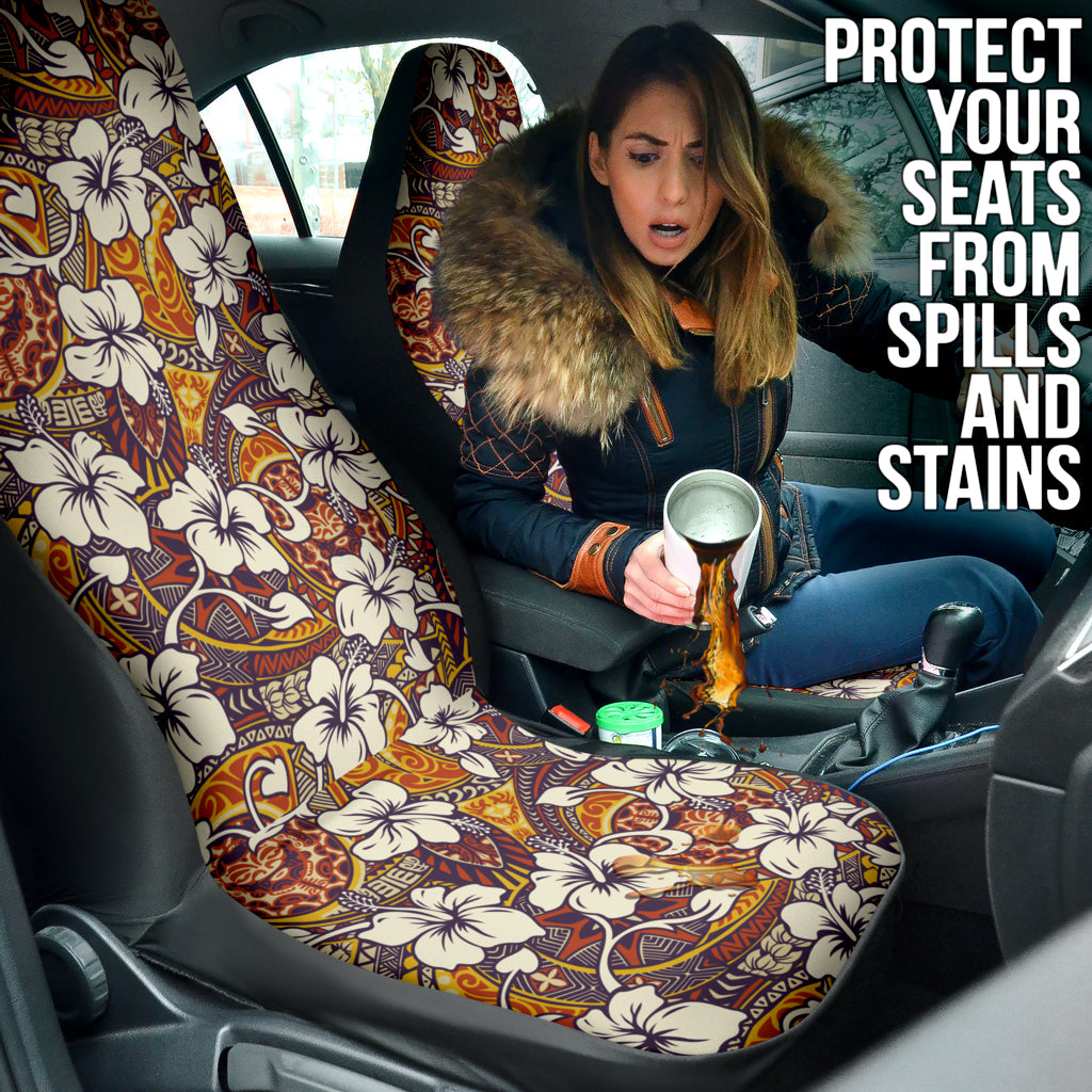 Hawaii Flower Pattern Car Seat Covers Car Accessories Ci220421-08