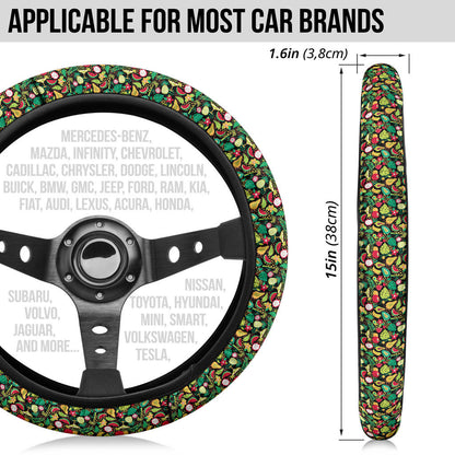 Hawaii Muster Mit Tropischen Fruchten Premium Car Steering Wheel Cover