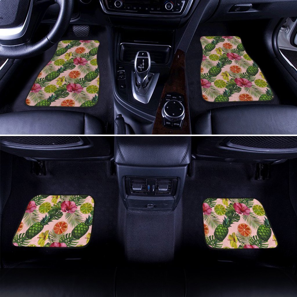 Hawaiian Car Floor Mats Custom Pineaple Tropical Car Accessories