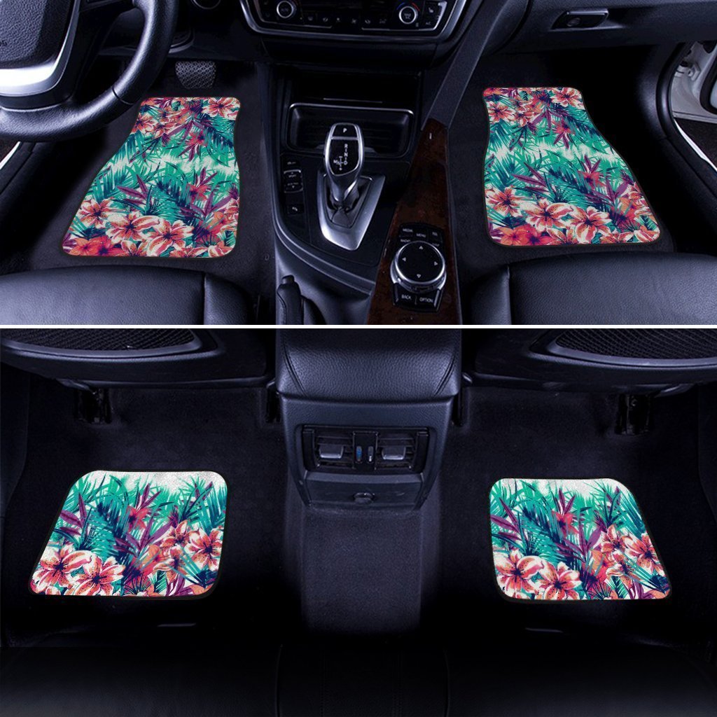 Hawaiian Car Floor Mats Custom Tropical Flower Car Accessories