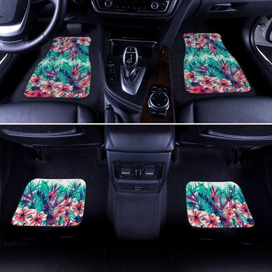 Hawaiian Car Floor Mats Custom Tropical Flower Car Accessories