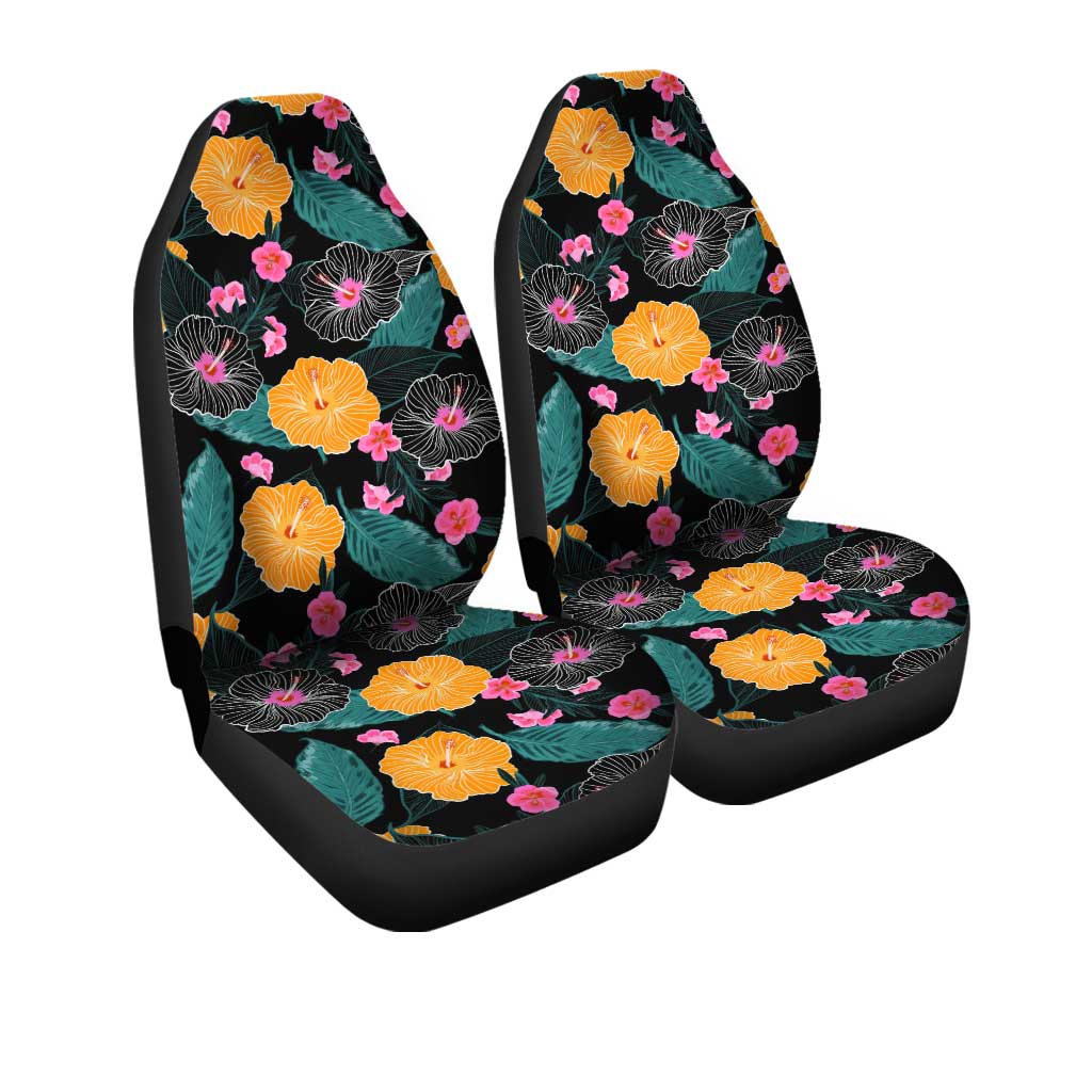 Hawaiian Car Seat Covers Custom Beautiful Tropical Flowers Car Accessories