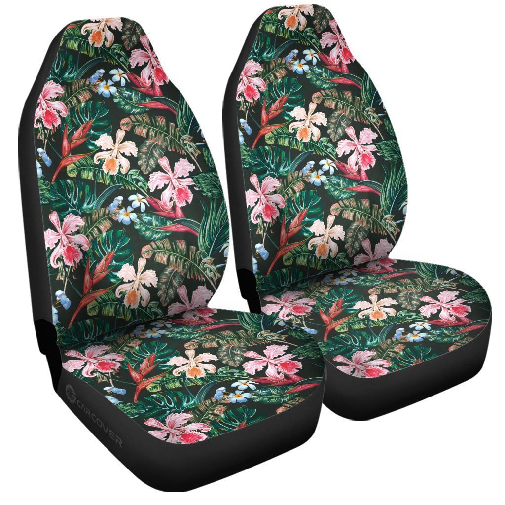 Hawaiian Car Seat Covers Custom Hibiscus Plumeria Flower Car Accessories