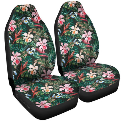 Hawaiian Car Seat Covers Custom Hibiscus Plumeria Flower Car Accessories