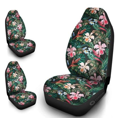 Hawaiian Car Seat Covers Custom Hibiscus Plumeria Flower Car Accessories