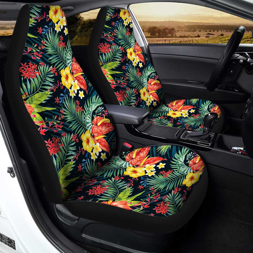 Hawaiian Car Seat Covers Custom Plumeria Hibiscus Car Accessories
