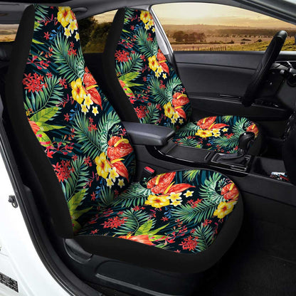 Hawaiian Car Seat Covers Custom Plumeria Hibiscus Car Accessories