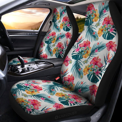 Hawaiian Car Seat Covers Custom Tropical Flowers Car Accessories