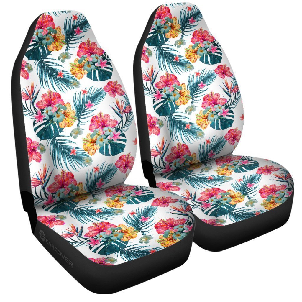 Hawaiian Car Seat Covers Custom Tropical Flowers Car Accessories