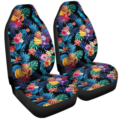 Hawaiian Car Seat Covers Custom Tropical Fruit And Flower Car Accessories