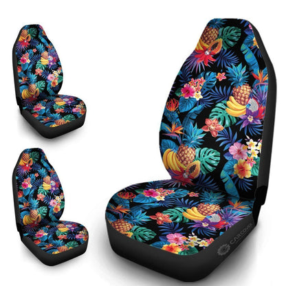 Hawaiian Car Seat Covers Custom Tropical Fruit And Flower Car Accessories