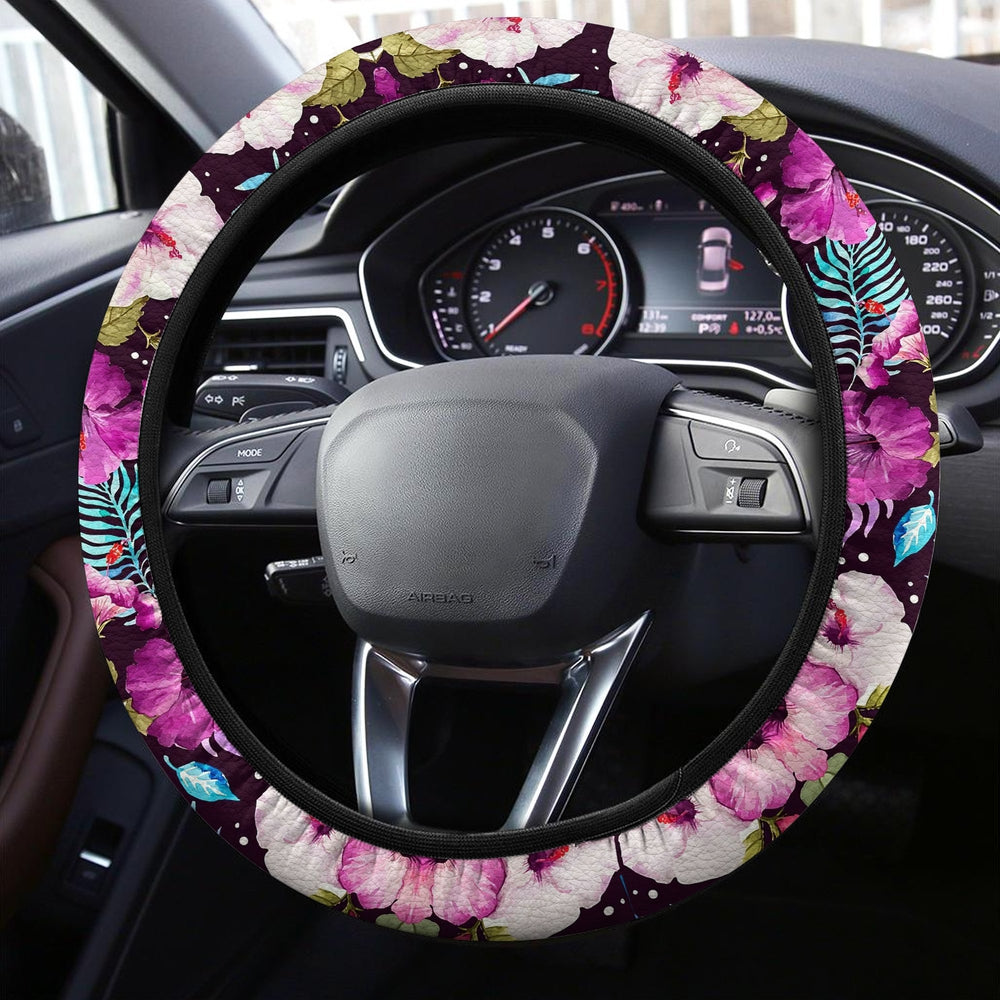 Hawaiian Steering Wheel Covers Custom Lovely Tropical Pattern Car Accessories